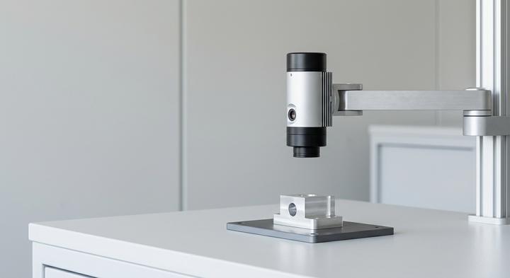 Modern quality assurance measurement setup for stamped metal parts