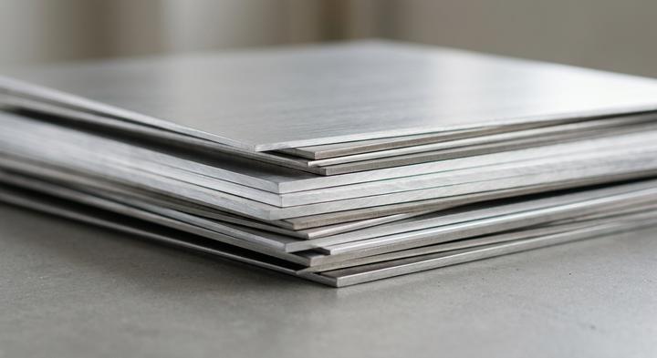 Clean layered sheet metal textures representing raw materials