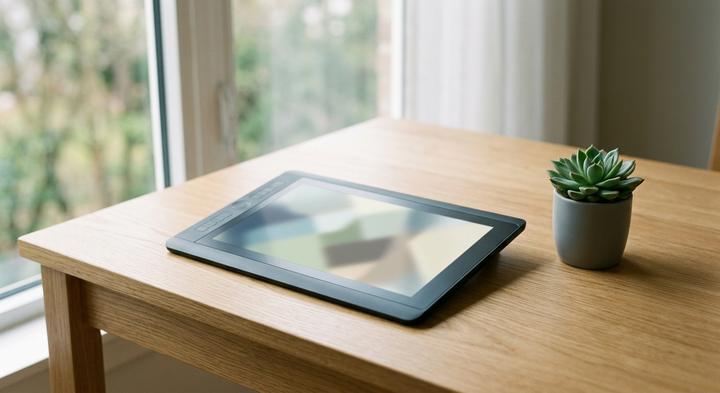 Minimalist modern desk with engineering design concept representing CAD file ownership